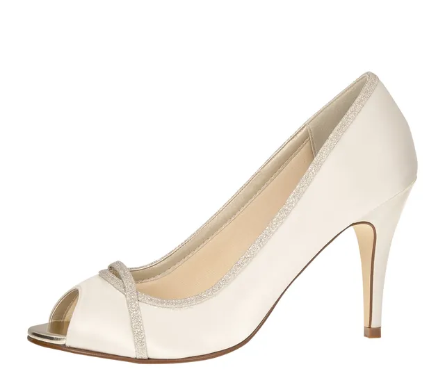 Rainbow Club Essentials Chelsey Pumps Ivory Peep-Toe 9cm