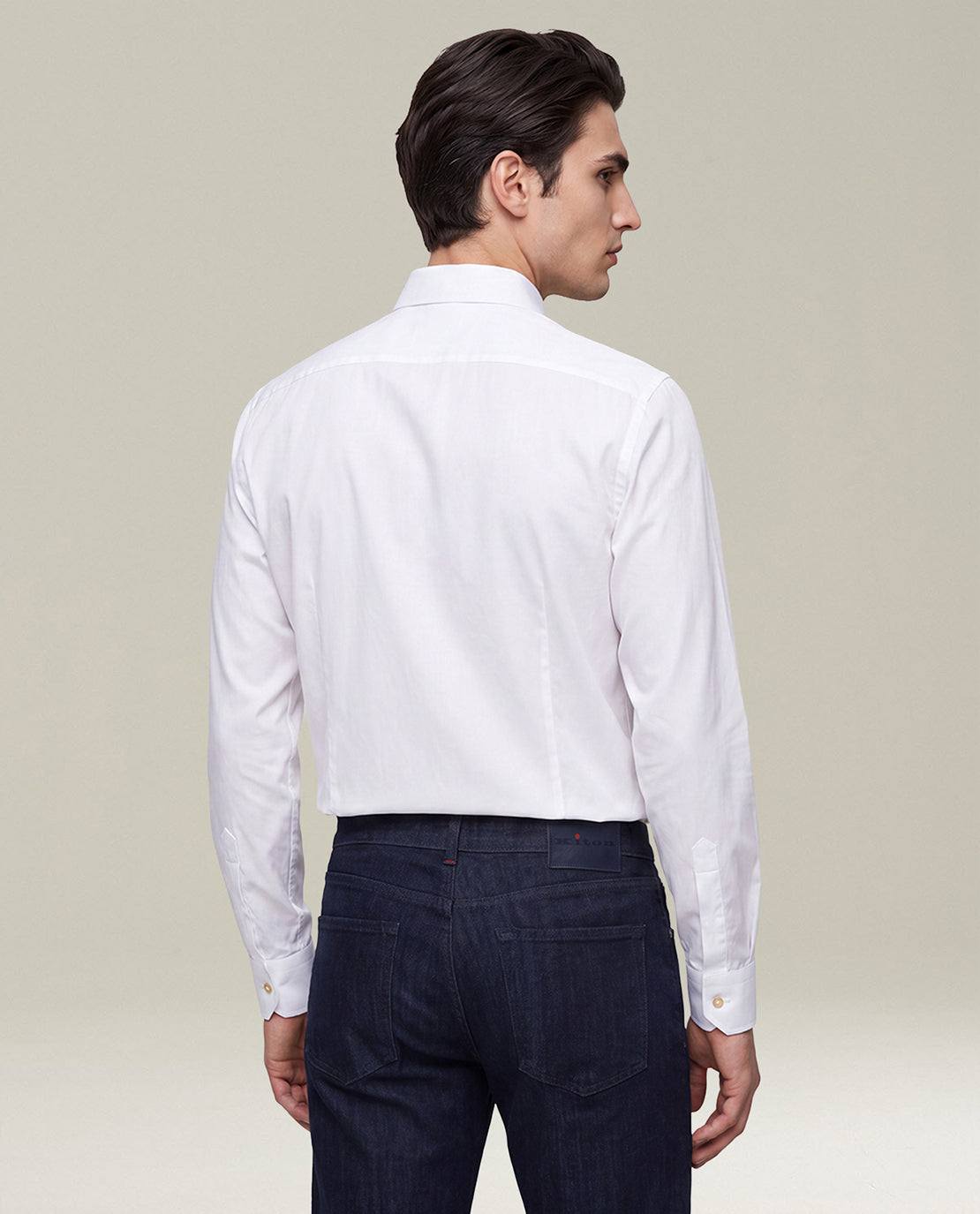 Kiton Shirts Hemd Weiß Baumwolle French Collar