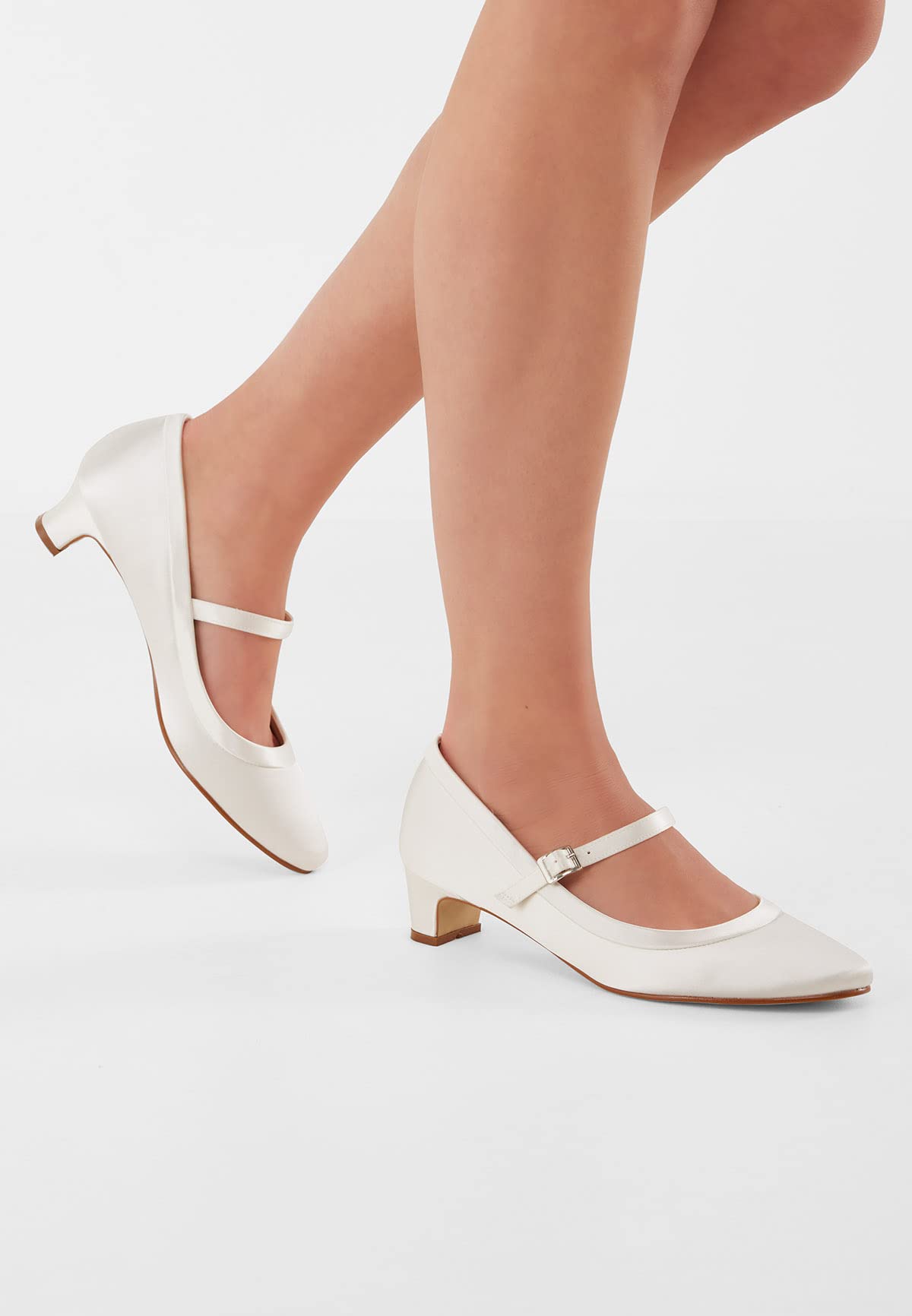 Rainbow Club Timeless Larissa Pumps Satin weiß Blockabsatz