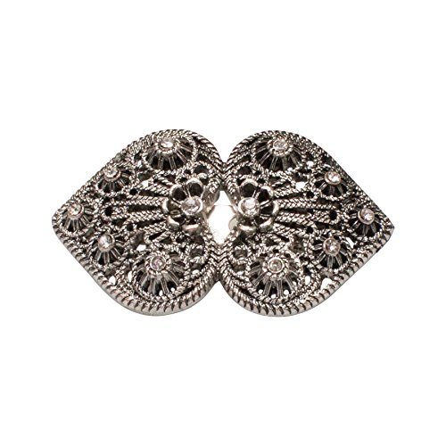 Alpenflüstern DAHEIM API109 Blusen-Brosche Ornament-Herz silber