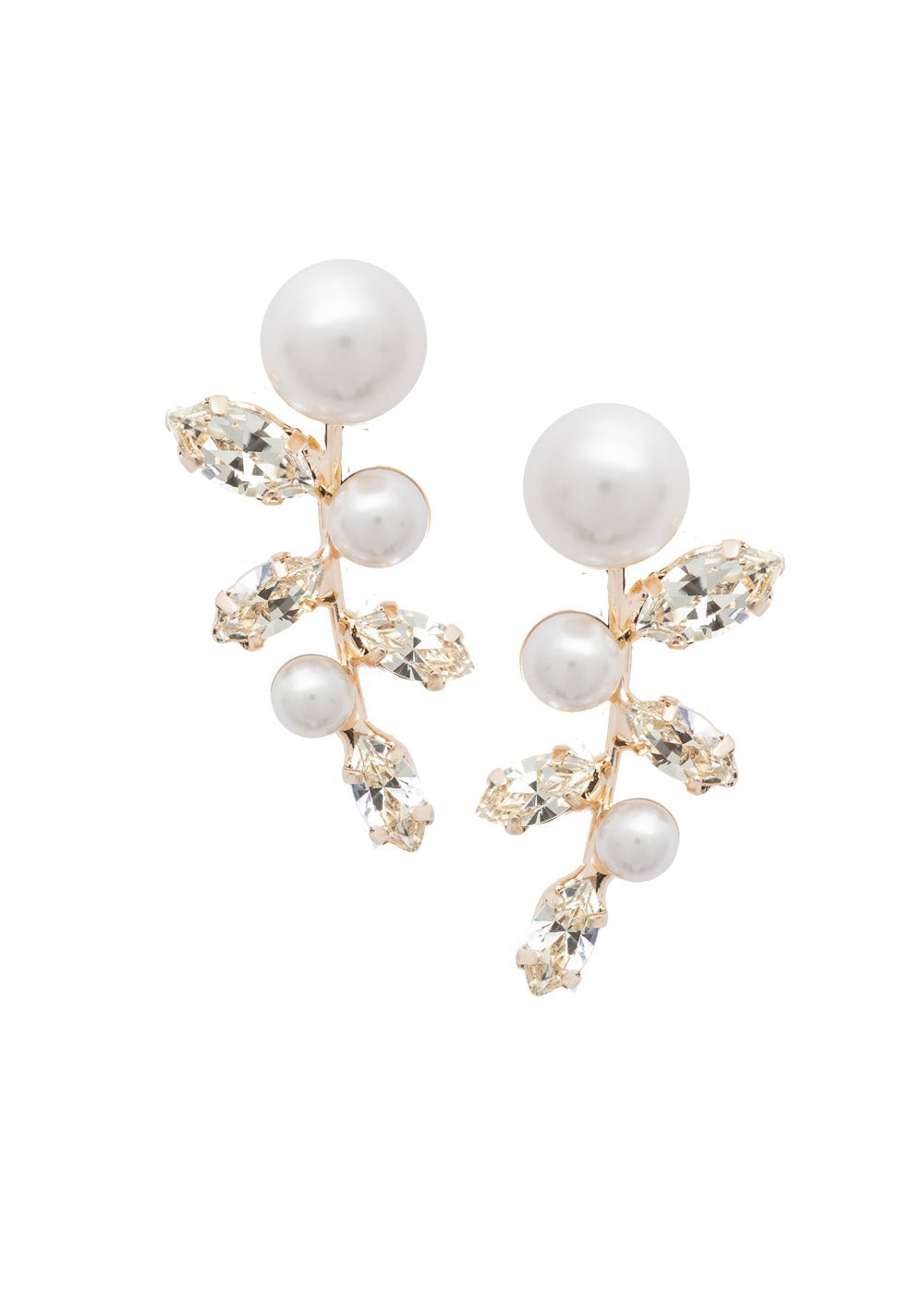 Elizabeth Bower Pearllum Braut Ohrstecker Gold Perlen 35mm