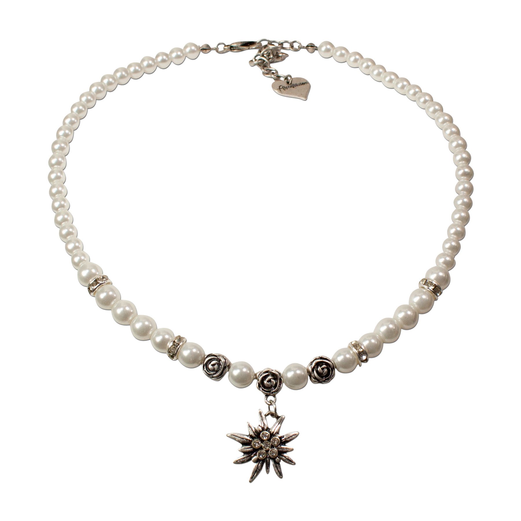 Alpenflüstern DAHEIM SET048 Trachtenset creme-weiß Edelweiß