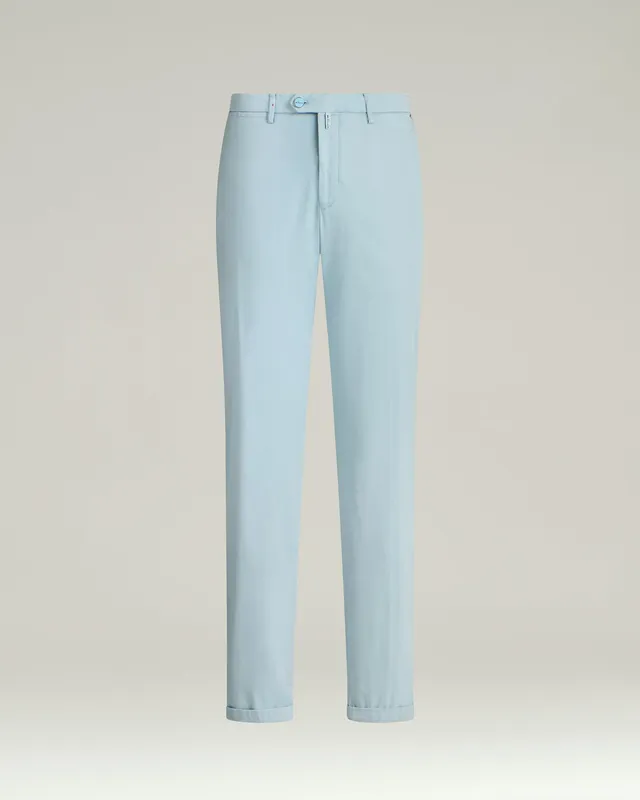Kiton Chino Baumwolle Stretch Hellblau Gr. 34 Hose