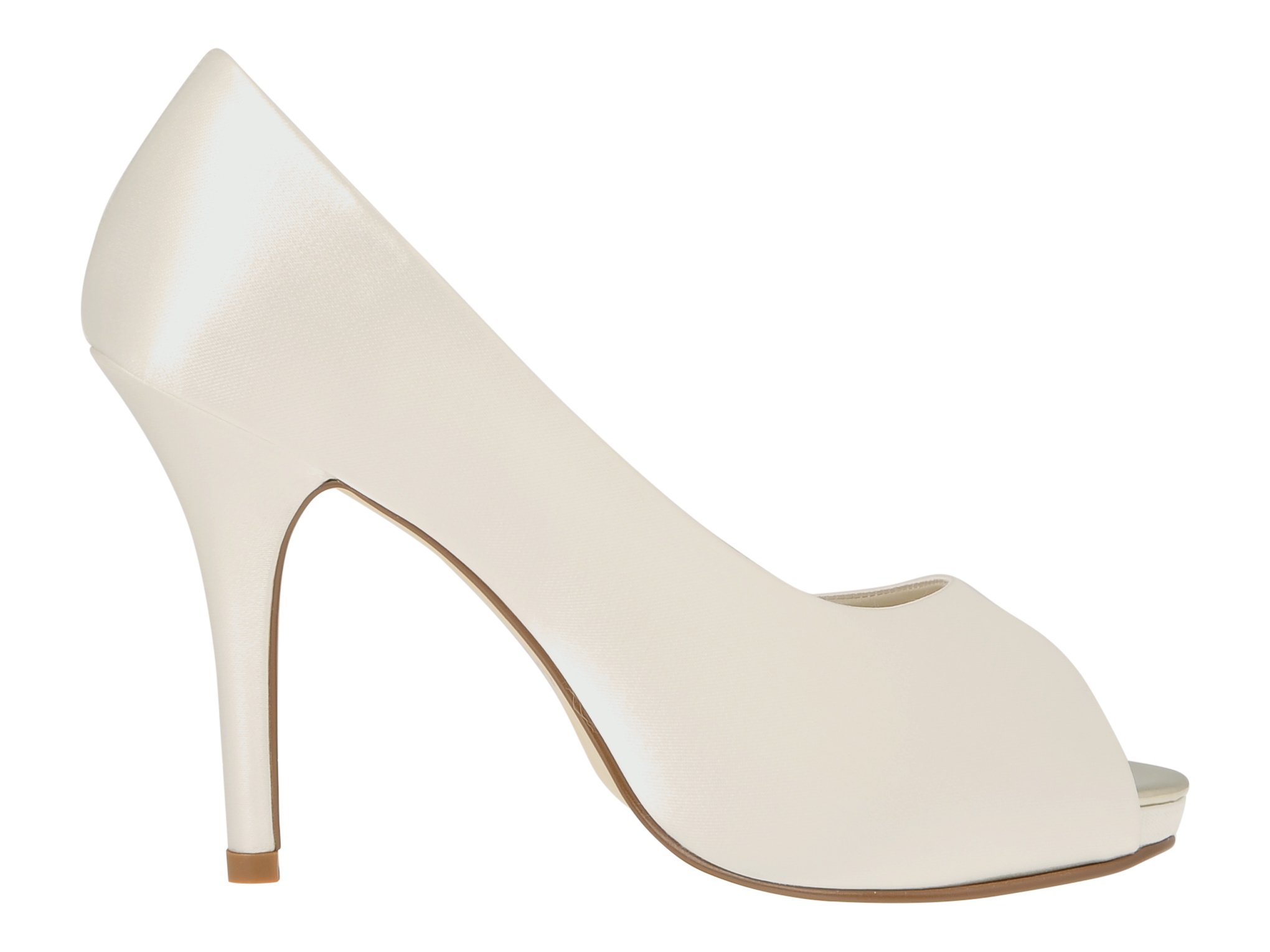 Rainbow Club Timeless Jerney Peep Toe Pumps Ivory Satin