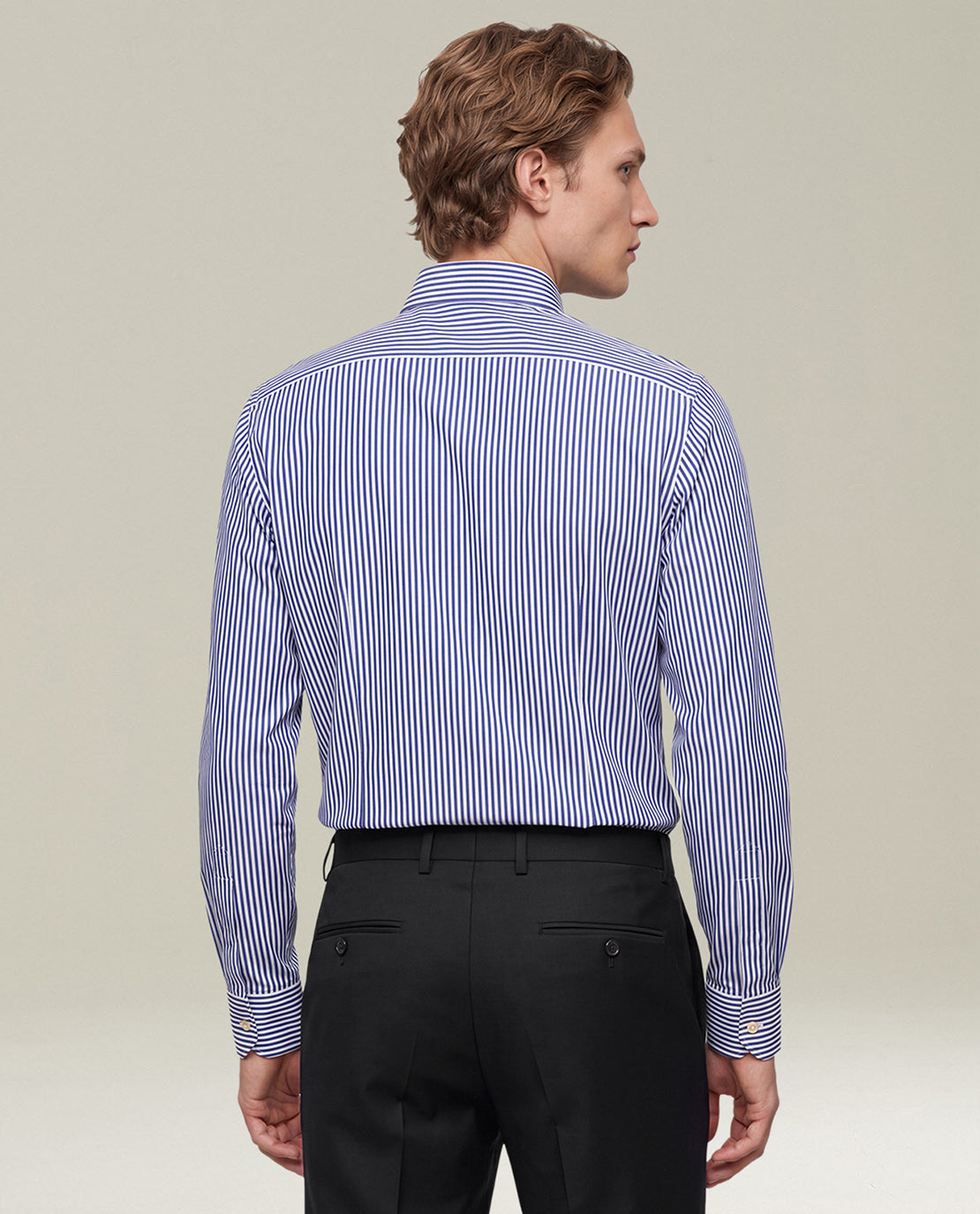 Kiton Streifen Hemd Baumwolle Hellblau Gr.40