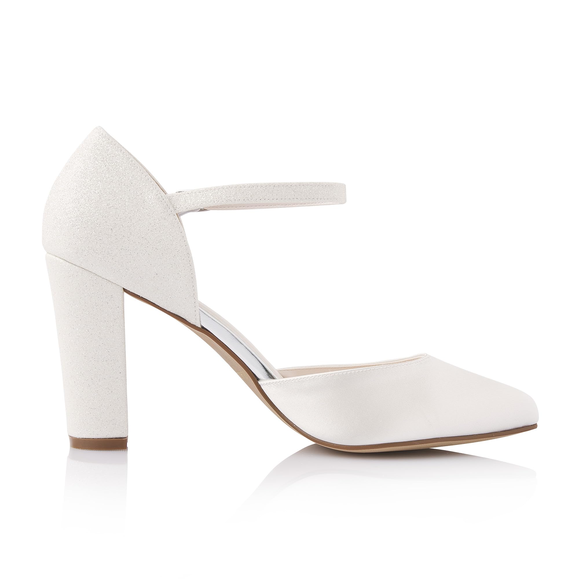 Rainbow Club Josi Ivory Sandalette Satin 8,5 cm Absatz