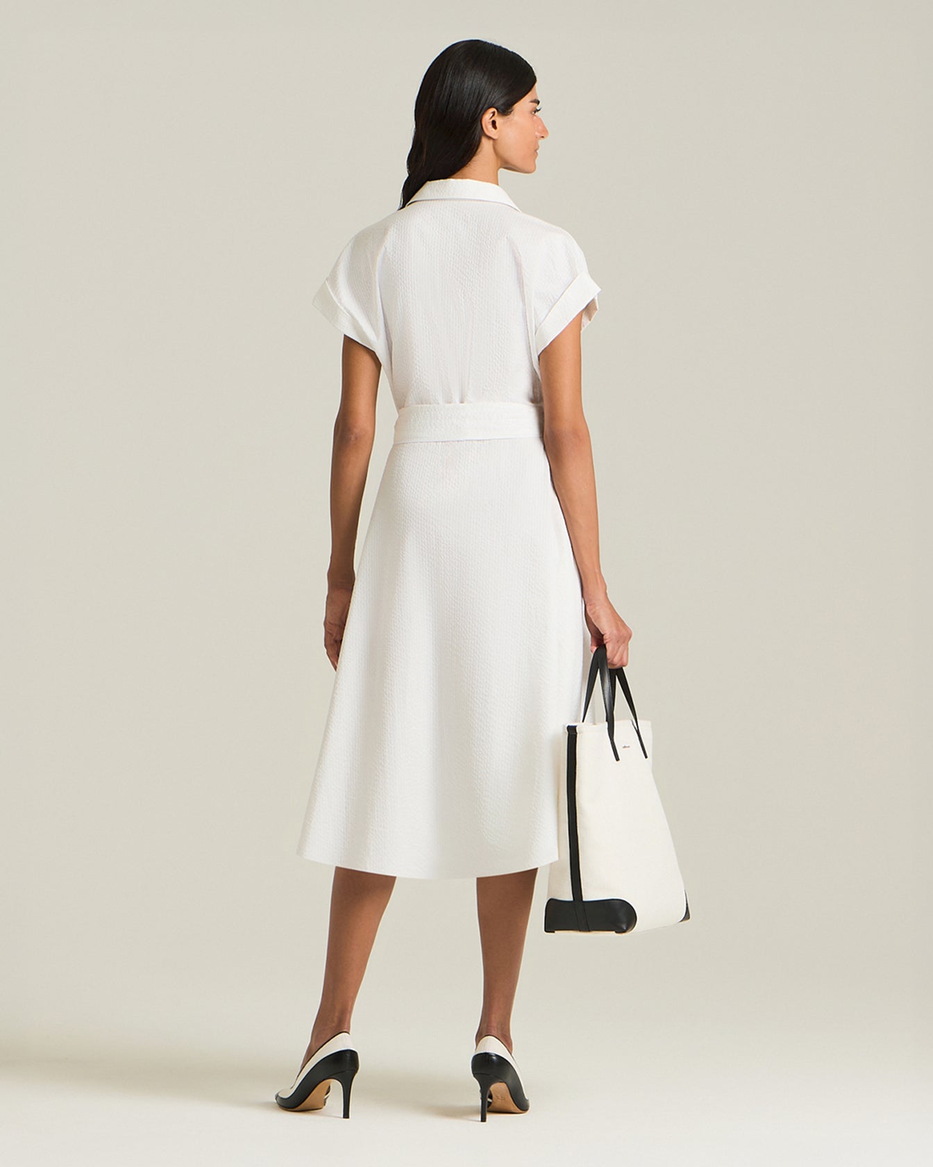 Kiton Dresses Cotton Day Dress Kleid Baumwolle Gürtel