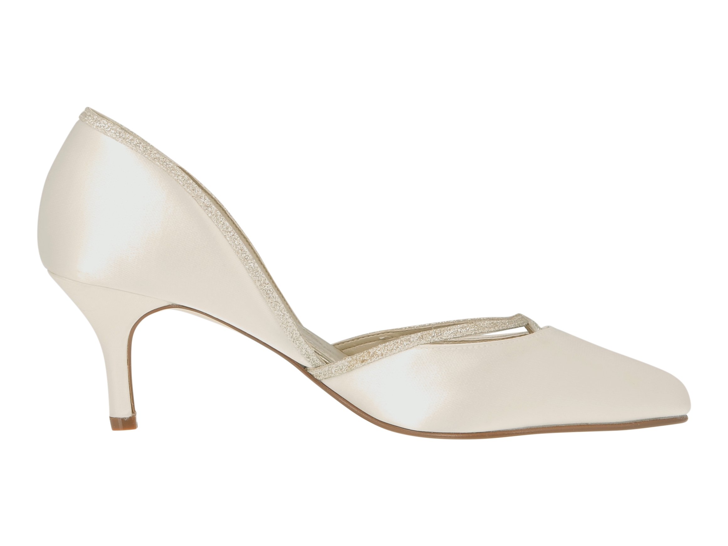 Rainbow Club Essentials Teddie Pumps Ivory Satin 6,5cm Absatz