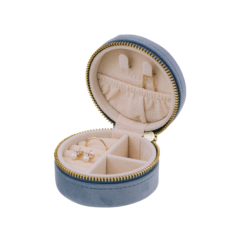 Juvelan Jewelry Case Round Schmuckbox Samt 8x8x4 cm
