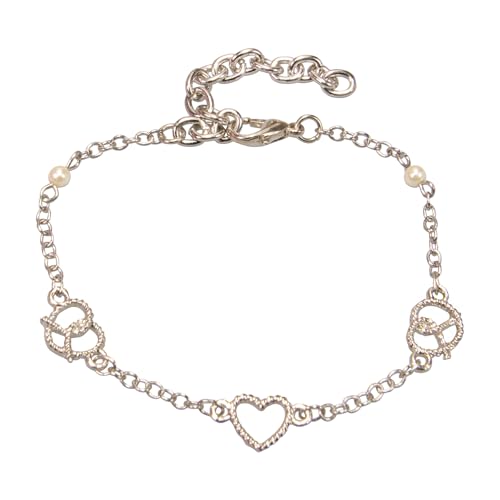 Alpenflüstern DAHEIM DAB092 Trachtenarmband gold-farben Breze Herz