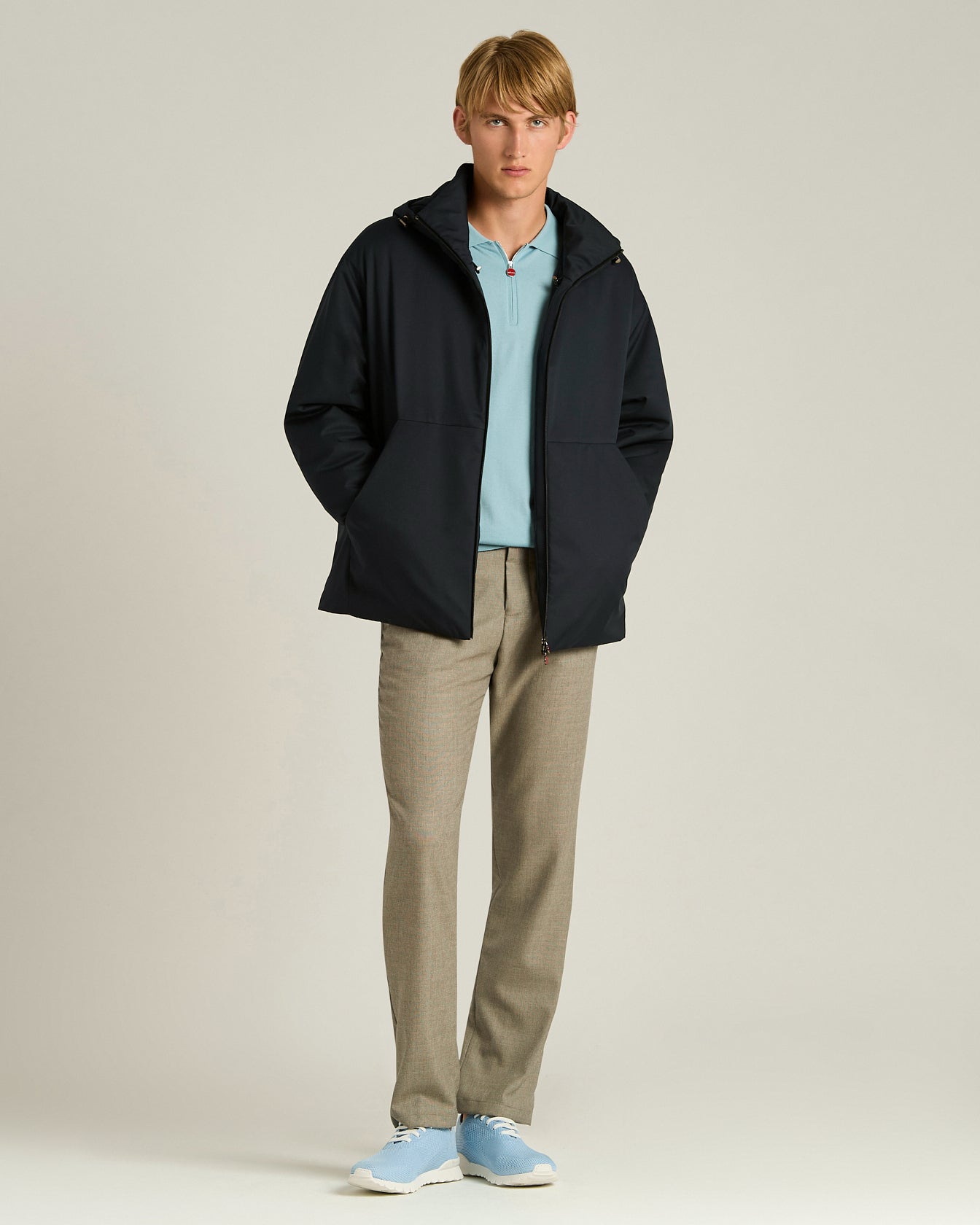 Kiton Outerwear Jacke Technical Navy Gr 50