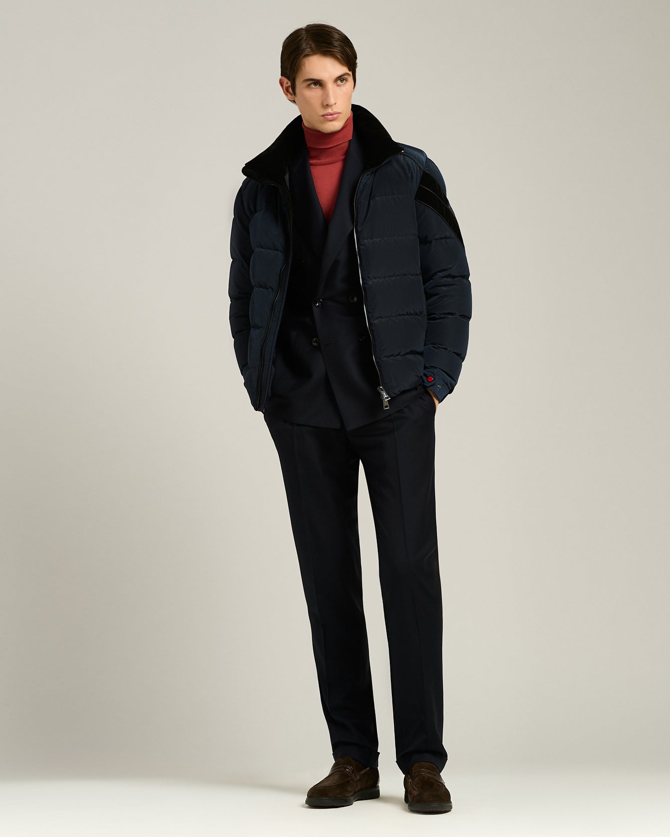 Kiton Shoes Loafer Kalbsleder Wildleder Braun Krokodil