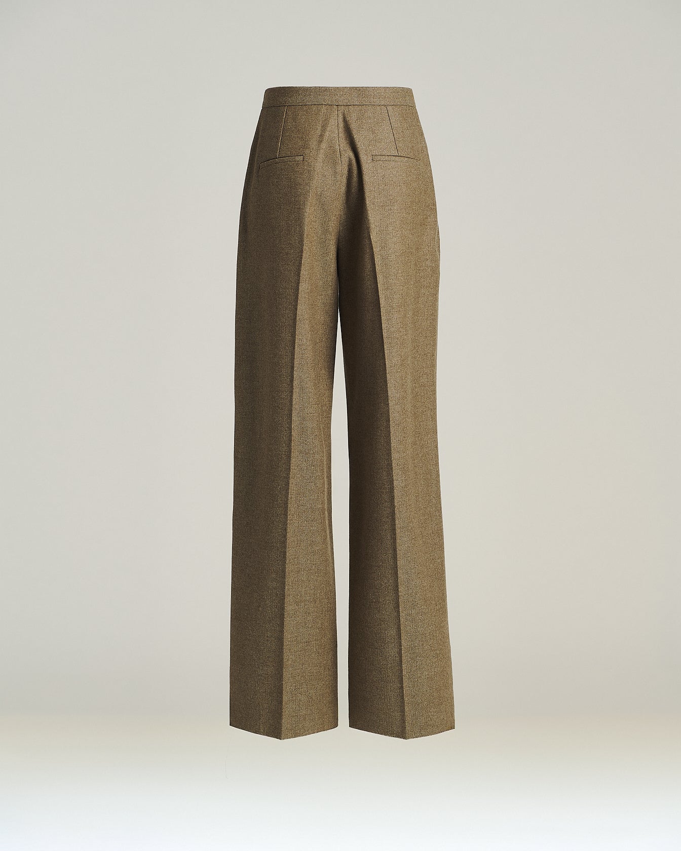 Kiton Hose Wolle-Kaschmir Fischgrat braun weit Gr.42