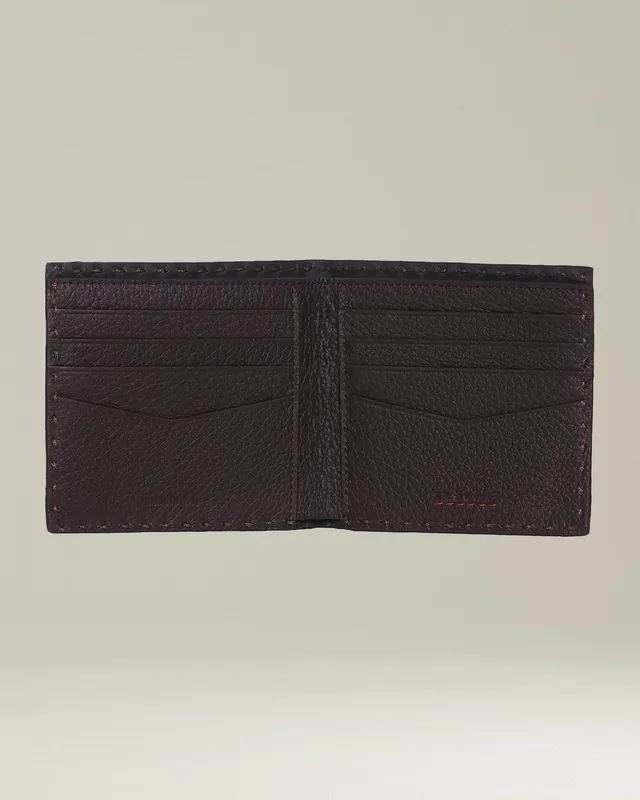 Kiton Bags Wallet Hirschleder Geldbörse dunkelbraun TU
