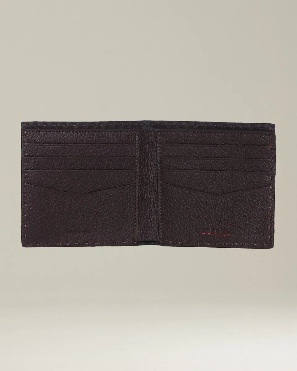 Kiton Bags Wallet Hirschleder Geldbörse dunkelbraun TU