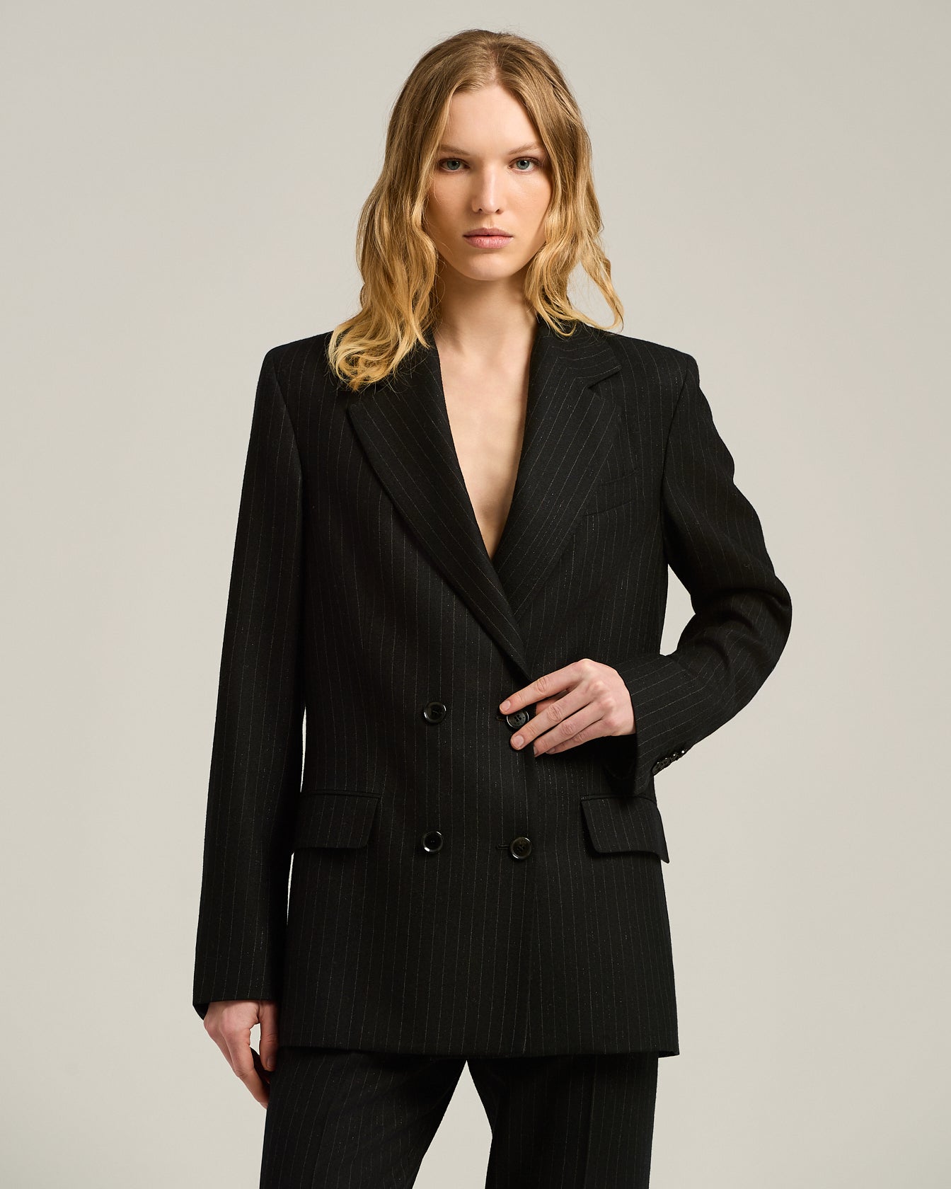 Kiton Jackets Double-Breasted Pinstripe Wool Jacket Blazer Gr. 40