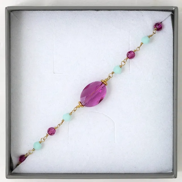 Juvelan Halsketten Amazonite Halskette Gold 40 cm