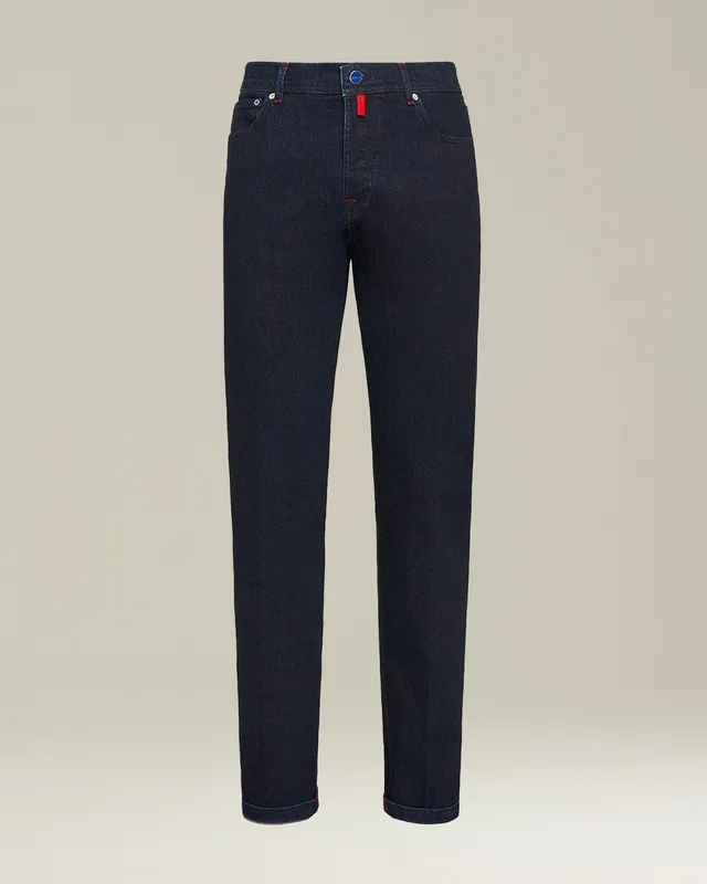 Kiton Jeans Five-Pocket Slim Fit Jeans dunkelblau Gr. 33