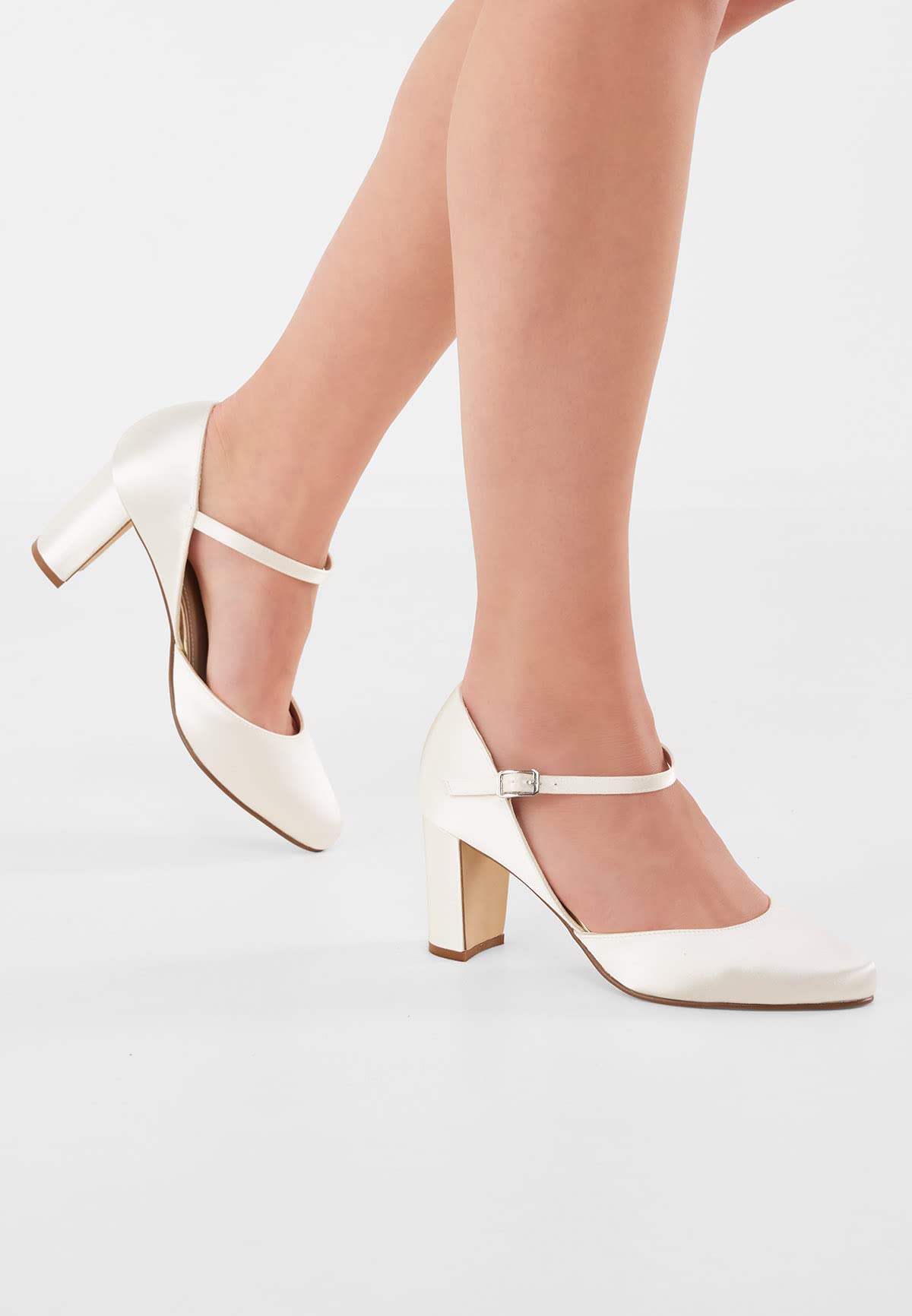 Rainbow Club Timeless Collection Yasmin Pumps Ivory Satin 7 cm