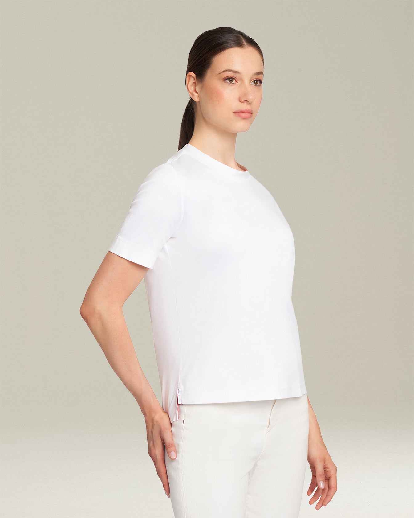 Kiton Shirts T-Shirt weiß Baumwolle Kurzarm