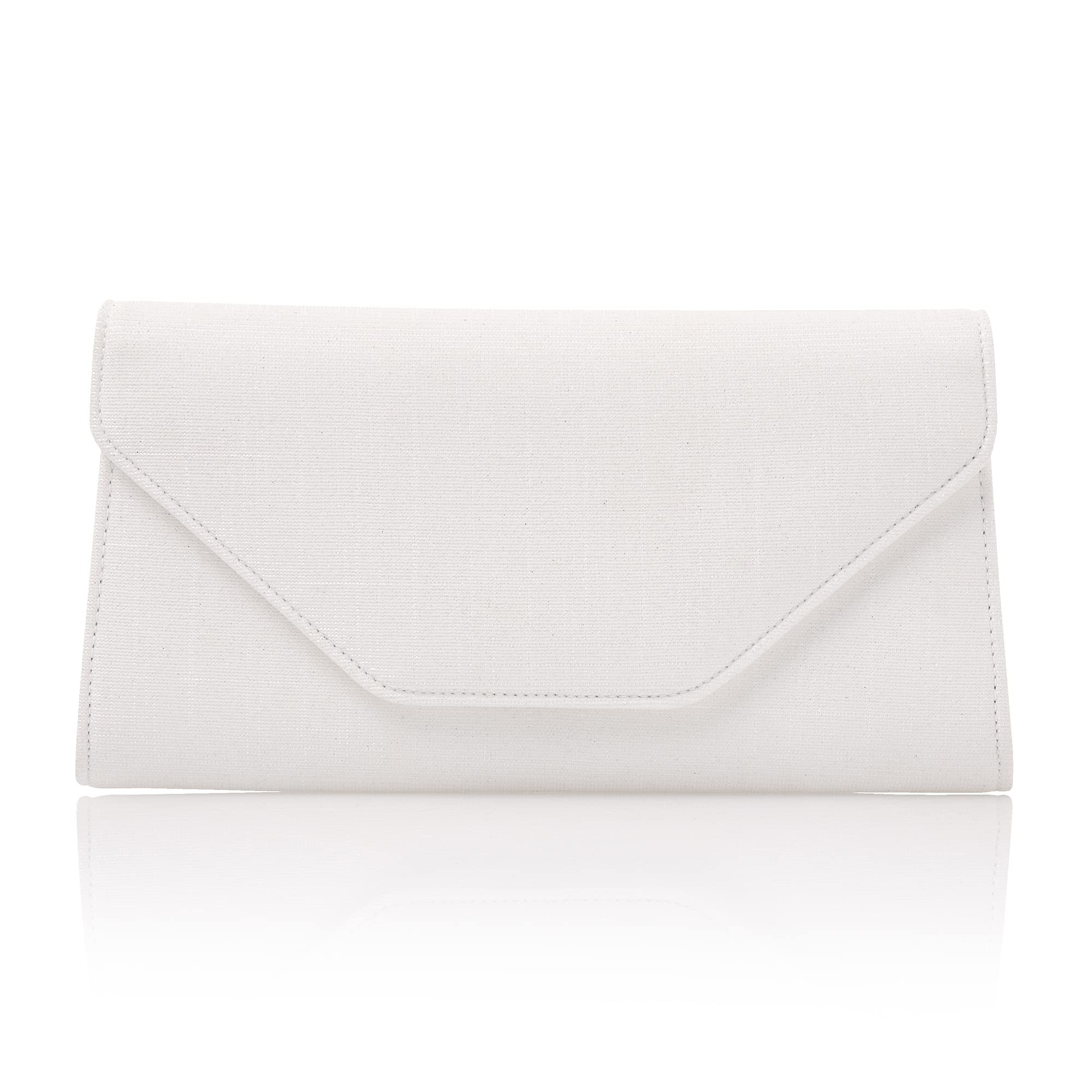 Rainbow Club Saskia Braut Clutch Off-White Metallic Kette