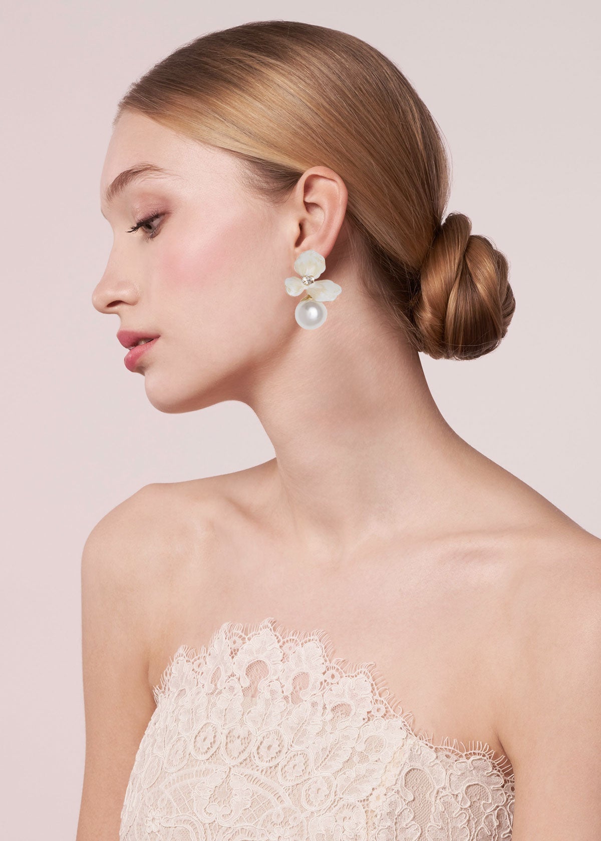 Elizabeth Bower Orchid Blush Duet Ohrringe Gold Perle