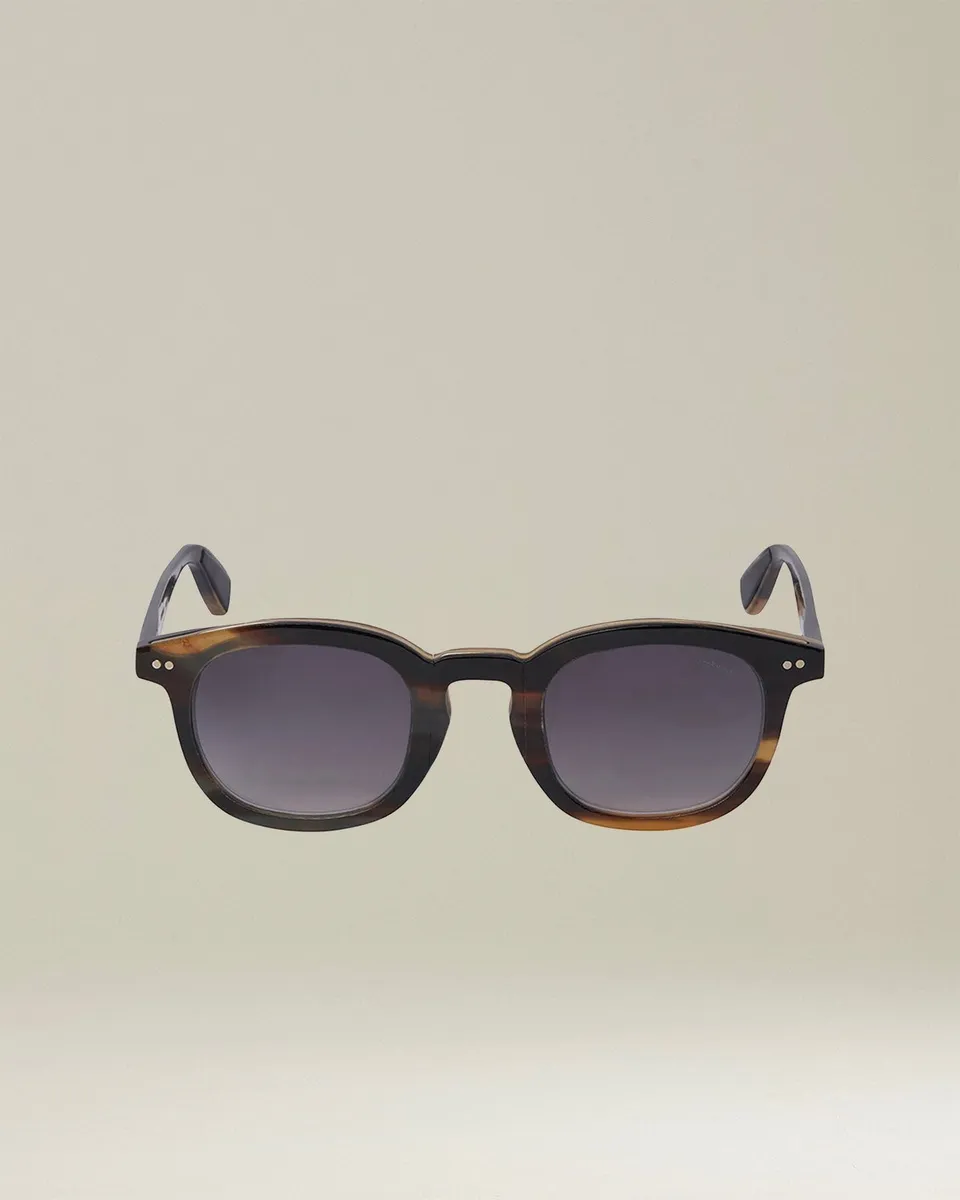 Kiton Pathos Horn Sonnenbrille TU Büffelhorn braun