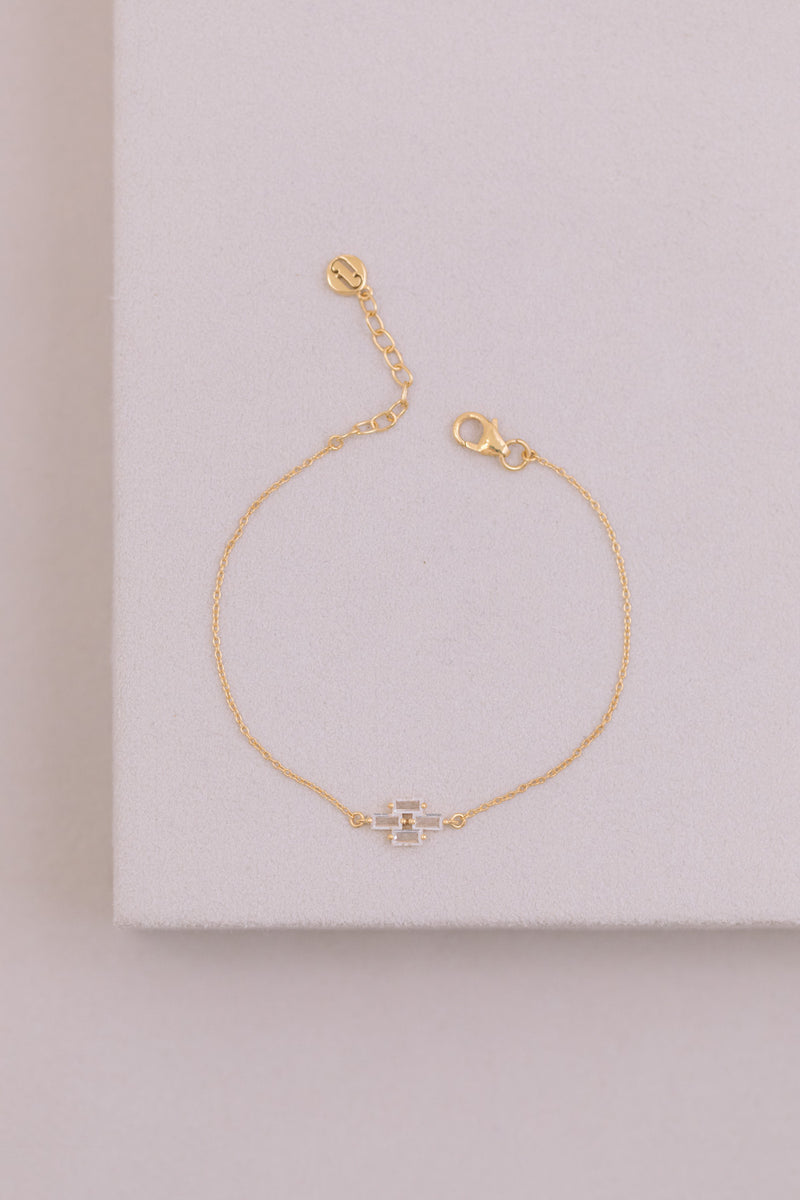 Juvelan Rarity Armband Silber mit Baguette-Kristallen