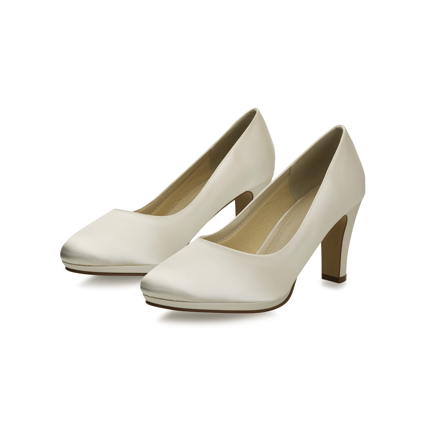Rainbow Club Essentials Grace Pumps 38 EU Ivory Satin Blockabsatz