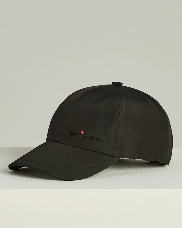 Kiton Baseballcap Schwarz Technical Stoff TU