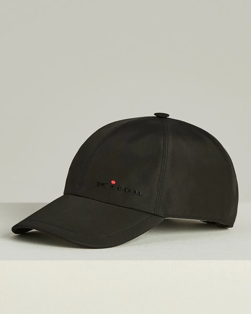 Kiton Baseballcap Schwarz Technical Stoff TU