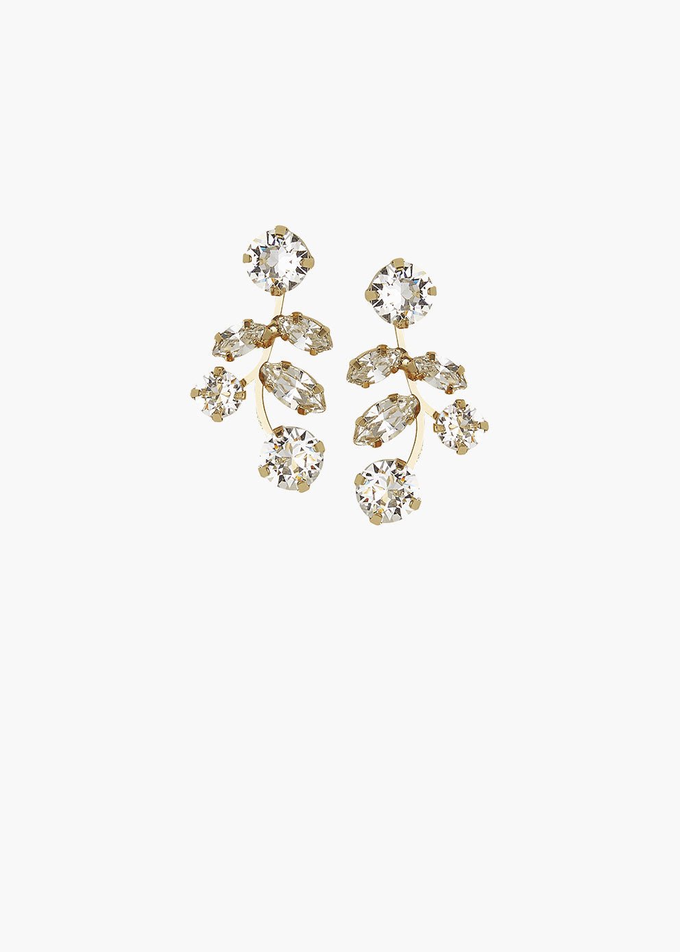Elizabeth Bower Evie Crystal Braut Ohrstecker Rhodium