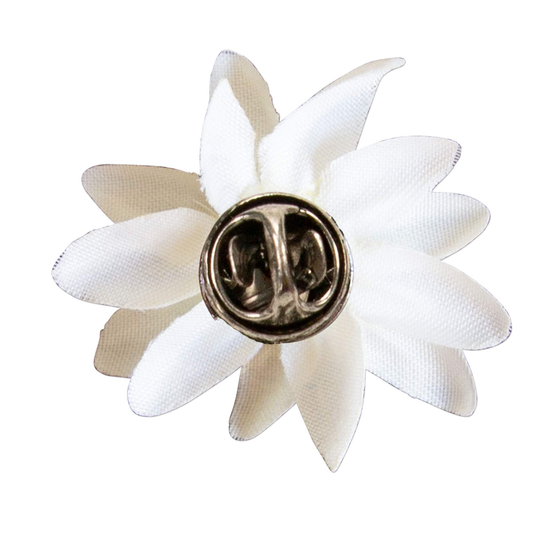 Alpenflüstern DAHEIM API117 Pin Edelweiss-Stoffblüte creme-weiß