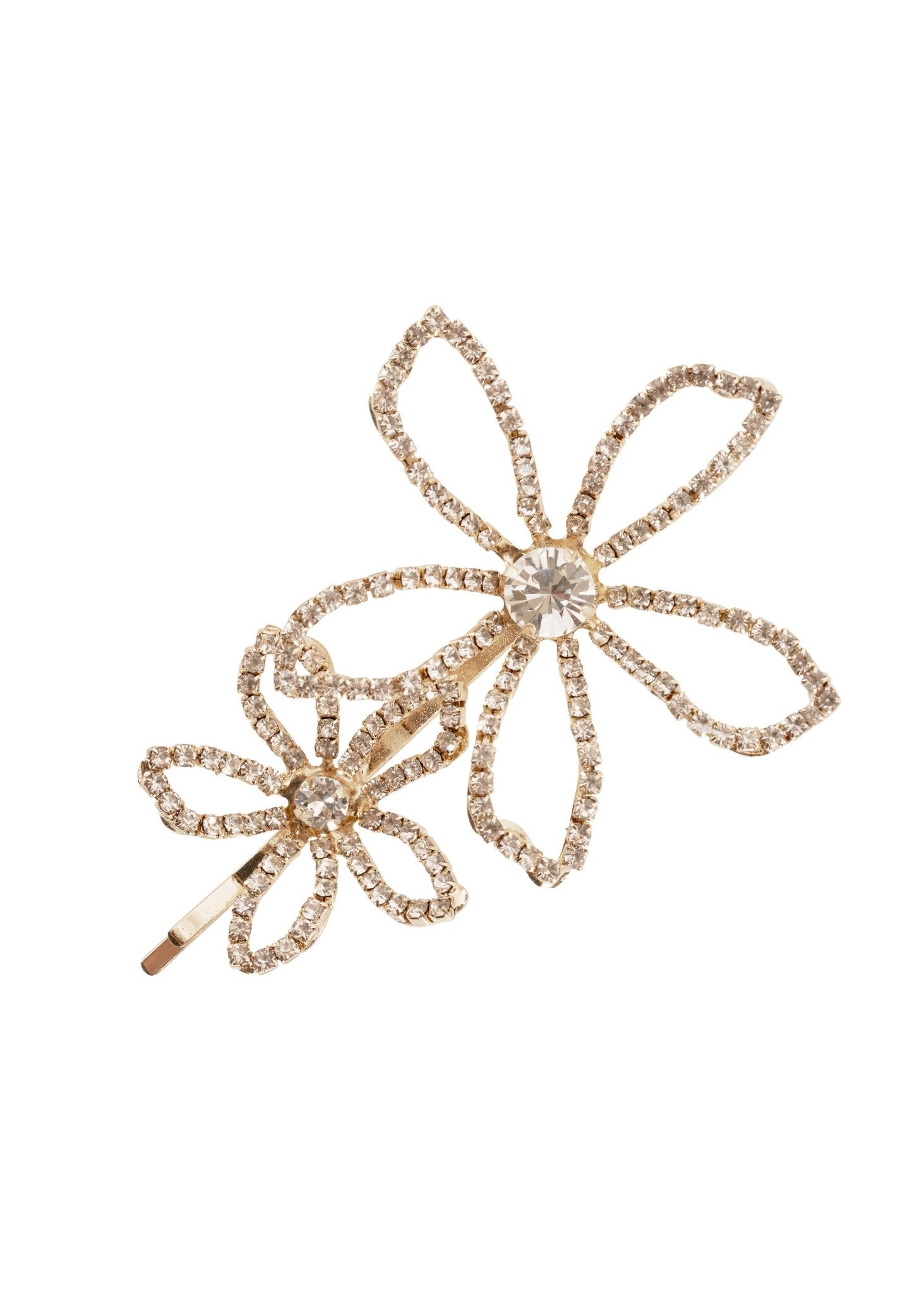 Elizabeth Bower Pavet Dublet Haarnadel Rhodium Kristall