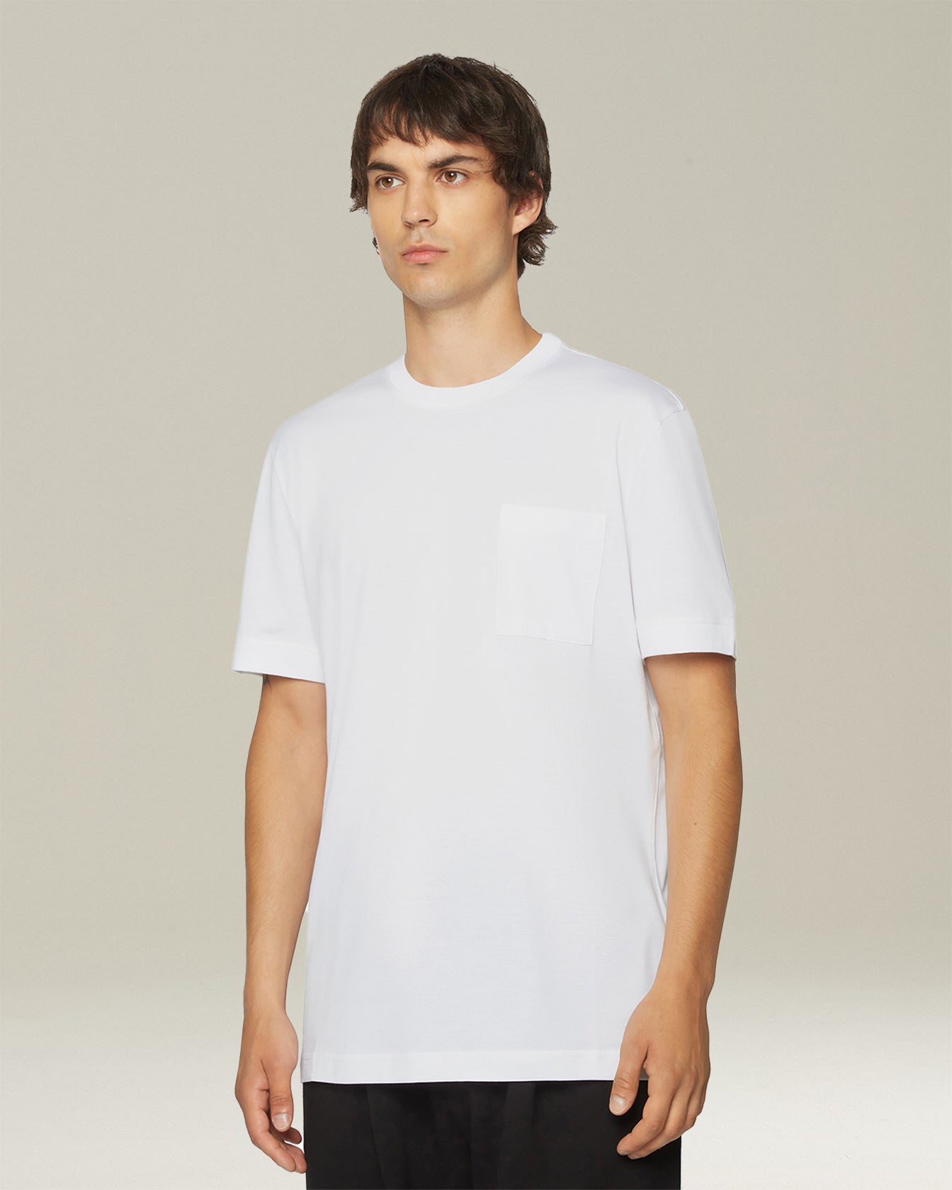 Kiton T-Shirt Jersey Brusttasche Baumwolle Taschino