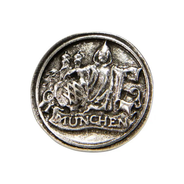 Alpenflüstern DAHEIM API135 Ansteck-Pin München antik-silber 2 cm