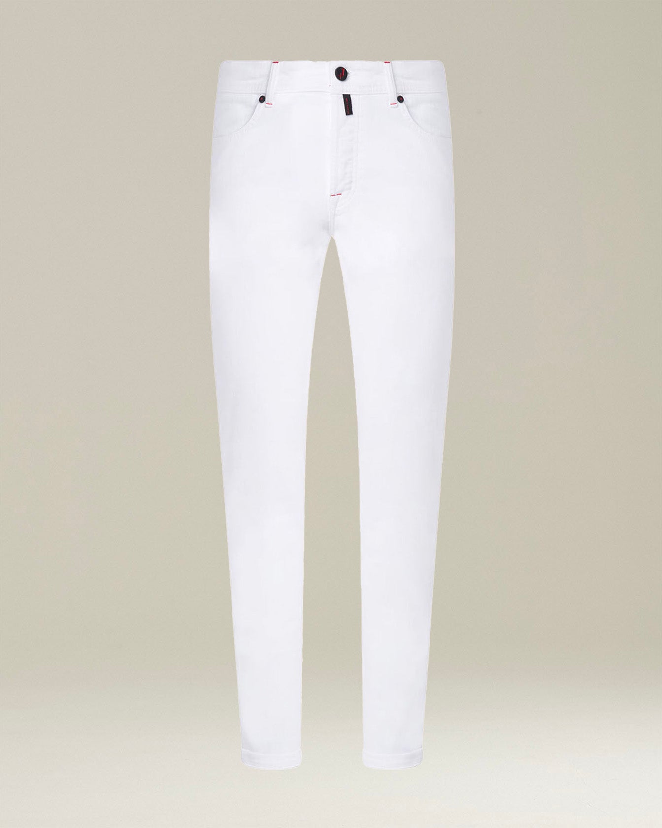 Kiton Hose Jeans weiß Slim Kurabo Denim