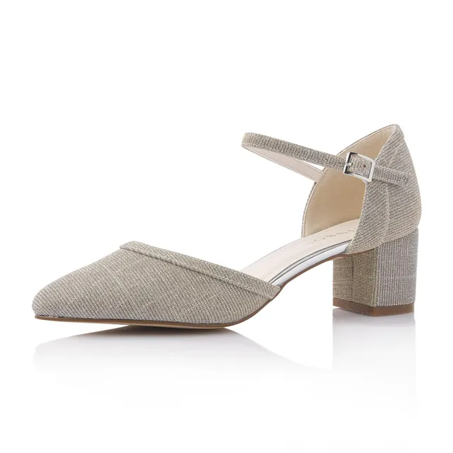 Rainbow Club Luxe Paisly Pumps Gold Metallic Glitzer