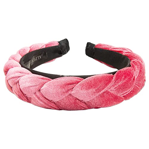 Alpenflüstern DAHEIM Haarrrif Flechtoptik rosa-rosé Samt 4cm