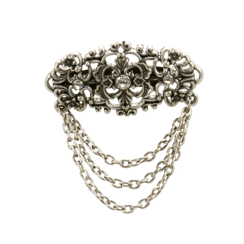 Alpenflüstern DAHEIM Thea API075 Blusenbrosche antik-silber