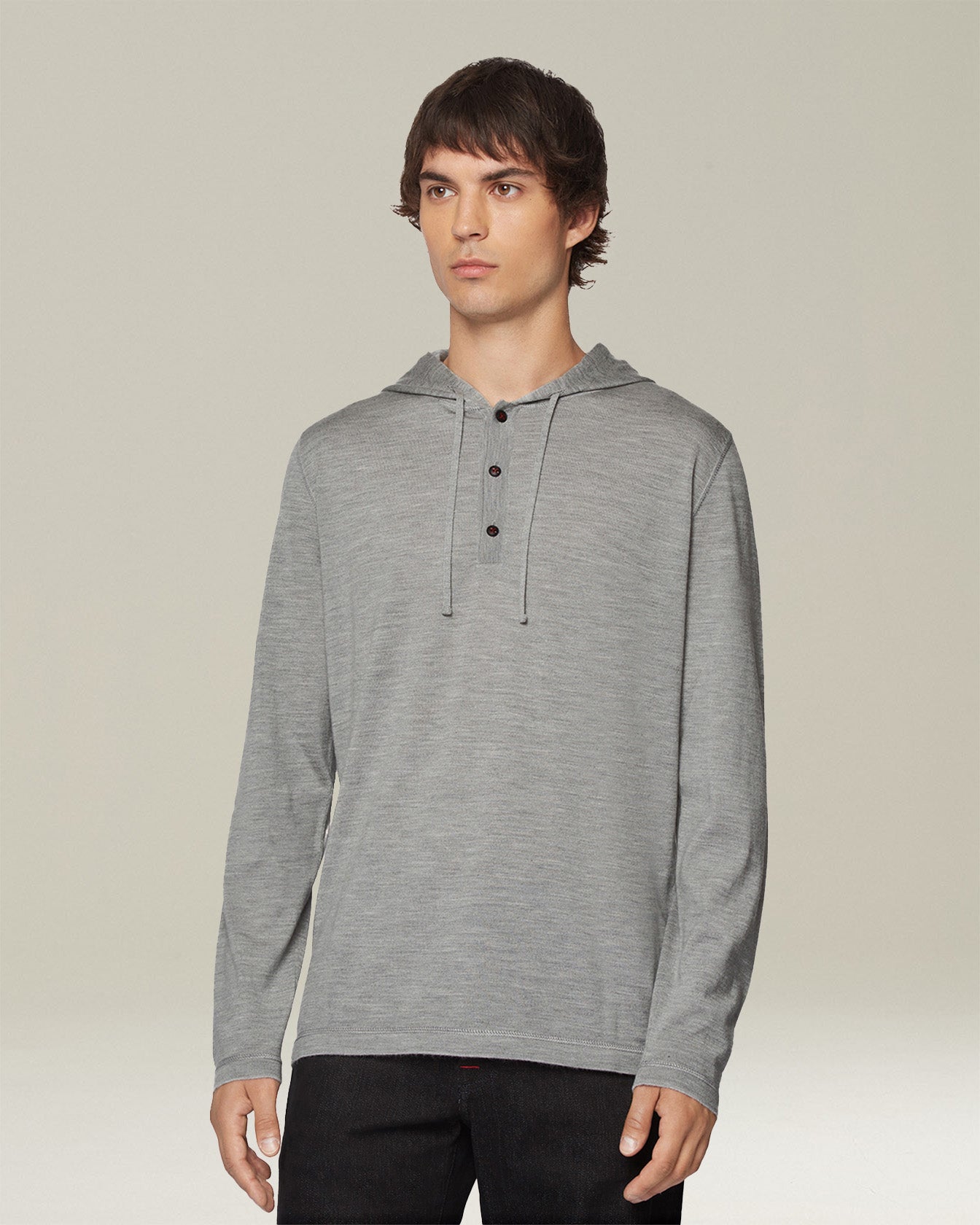 Kiton Knitwear Hoodie Kaschmir Seide Knopfleiste