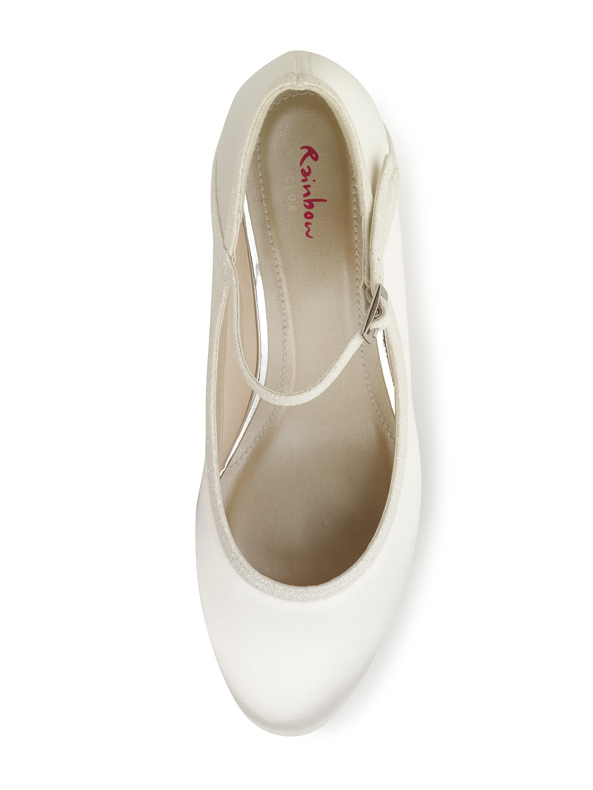 Rainbow Club Embellished Faye Brautschuhe Silber Glitzer 39