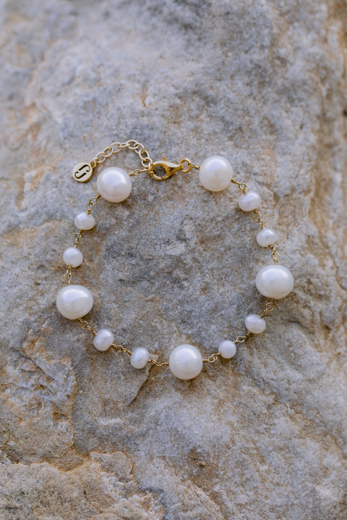 Juvelan Sea Star Perlenarmband Silber Süßwasserperlen