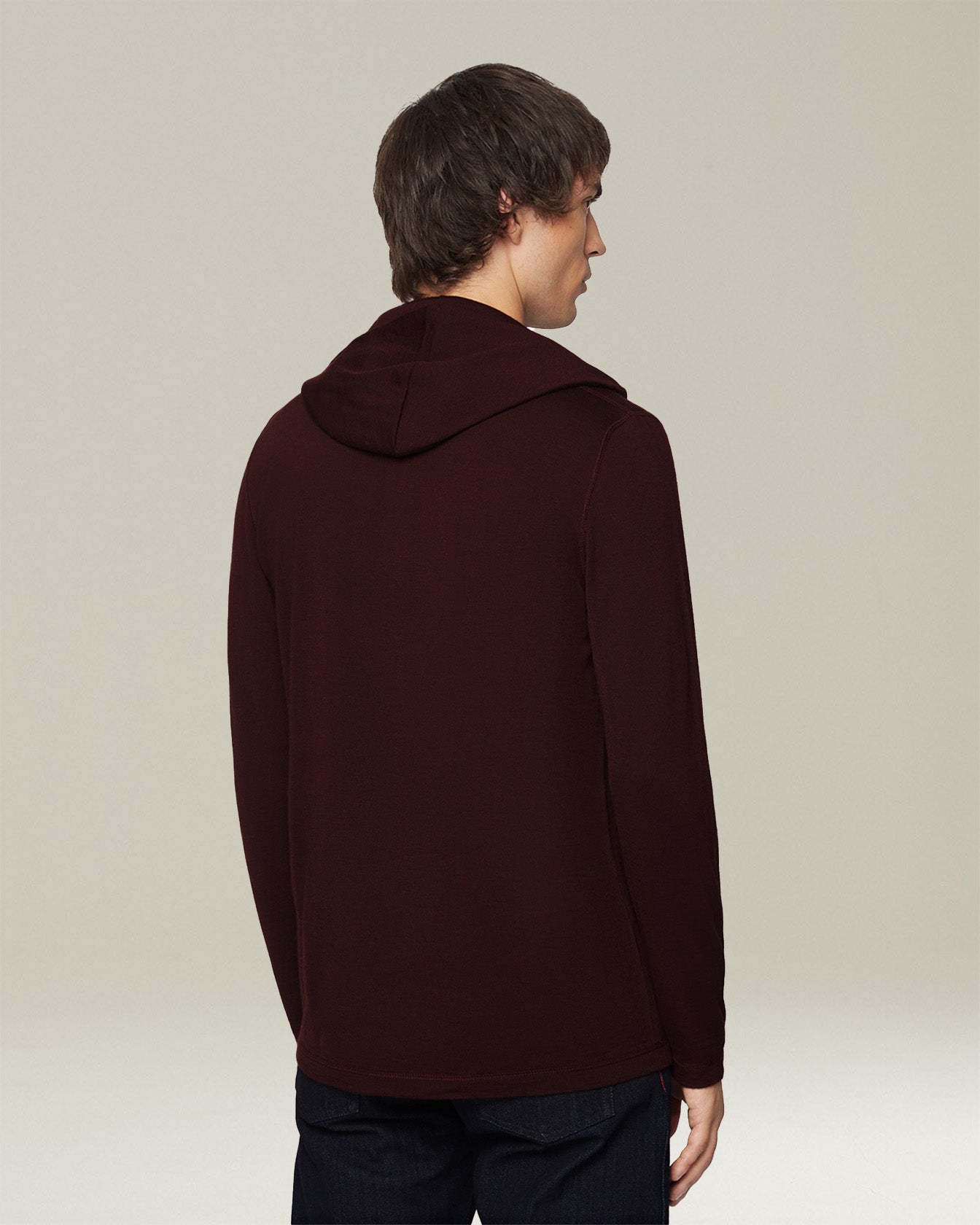 Kiton Kaschmir Seide Hoodie Kapuze Knopf Herren Strickpullover