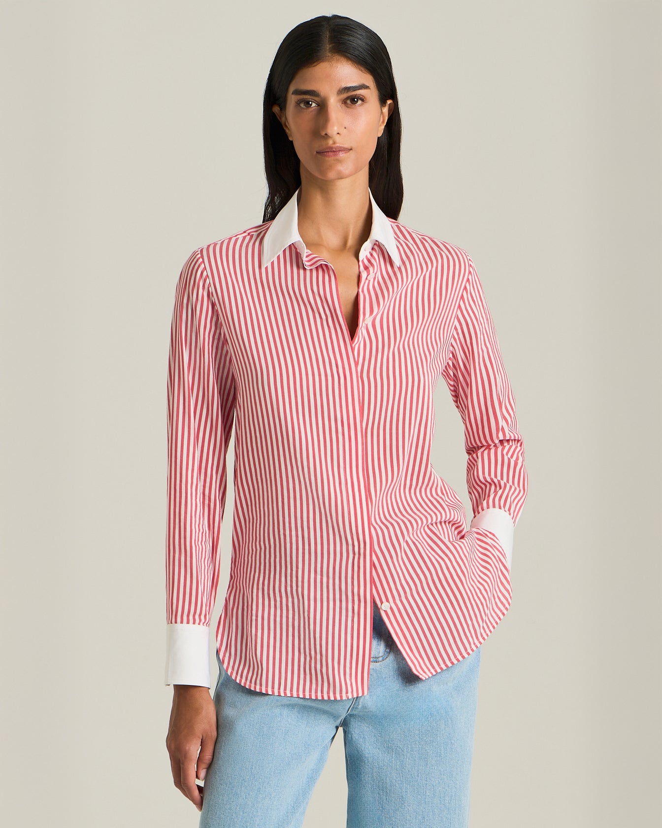 Kiton Shirts Camicia Righe Bluse Baumwolle Seide Streifen