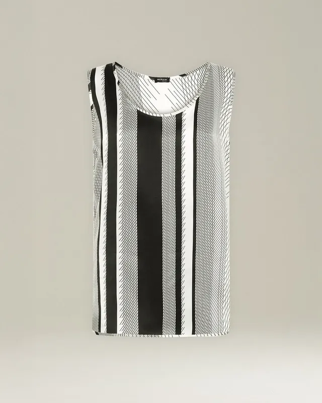 Kiton Shirts Shirt Silk Bluse ärmellos Seide Precious Stitches