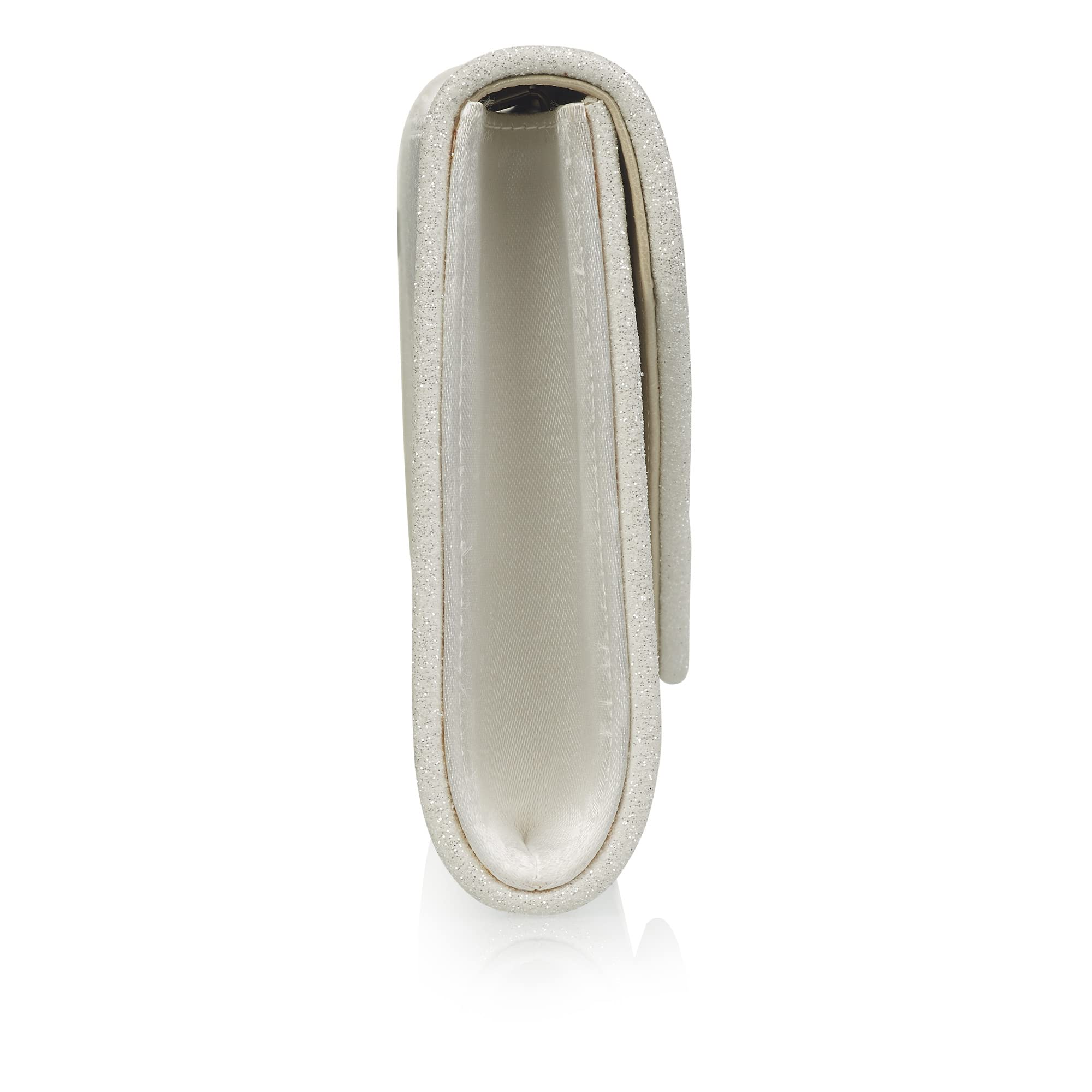 Rainbow Club Saskia Brauttasche Ivory Satin mit Silberkette