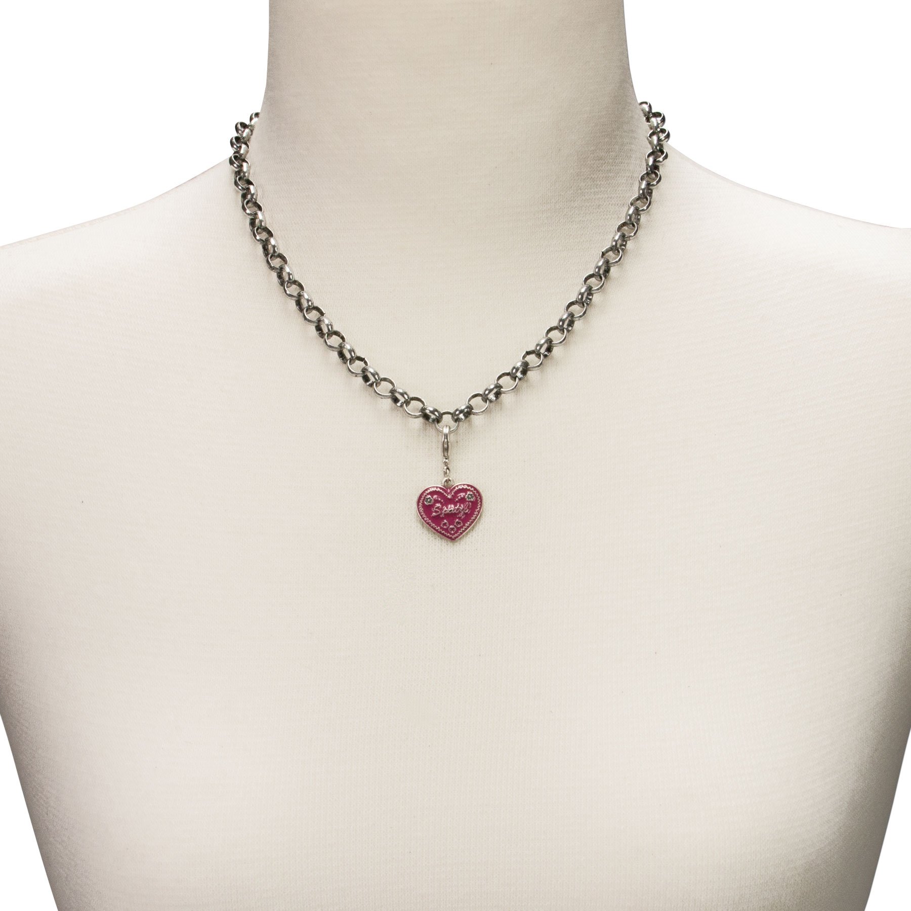Alpenflüstern Spatzl-Herz Anhänger Charivari Pink-Fuchsia