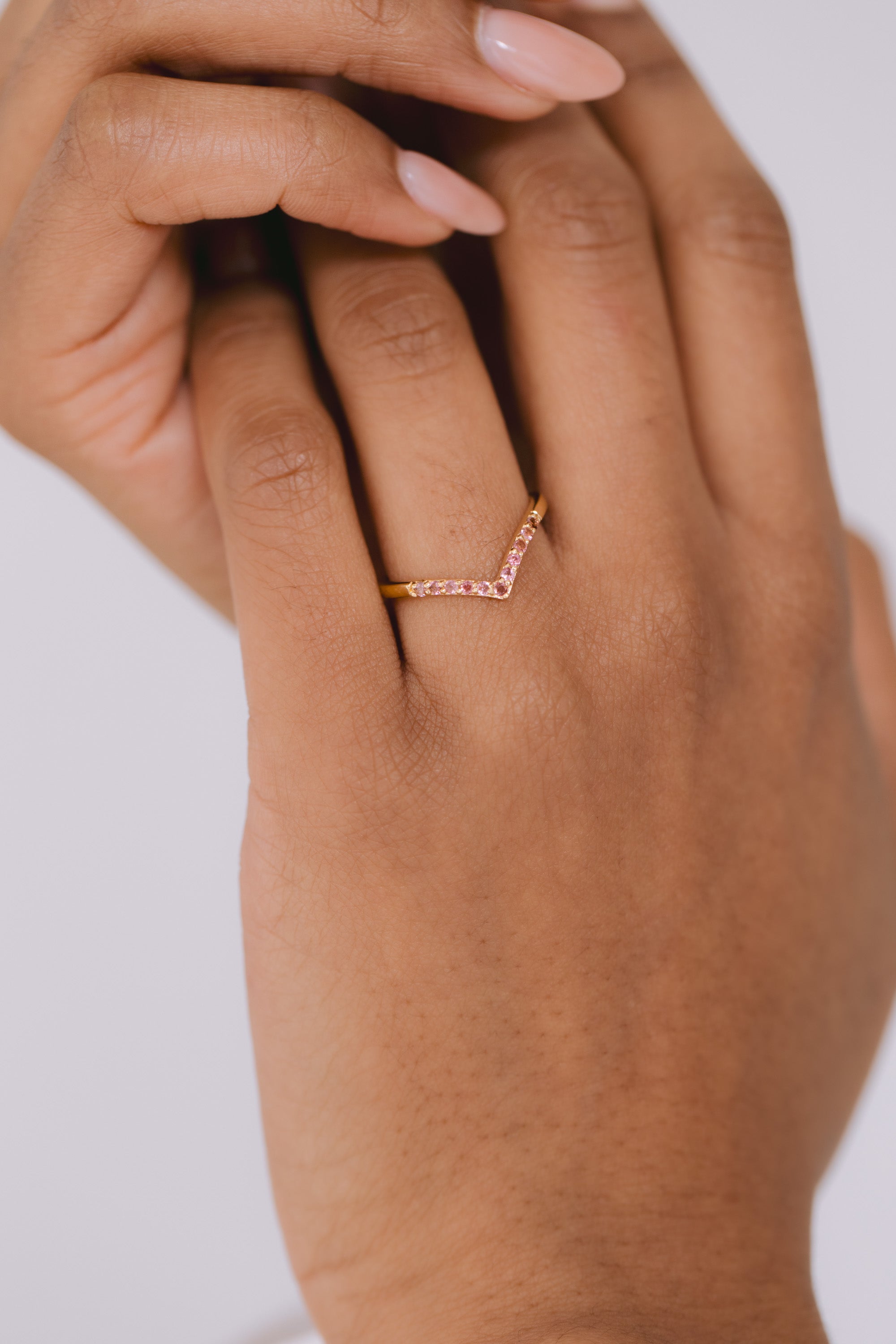 Juvelan Venice Stackingring Pinker Turmalin Silber Gr. 52