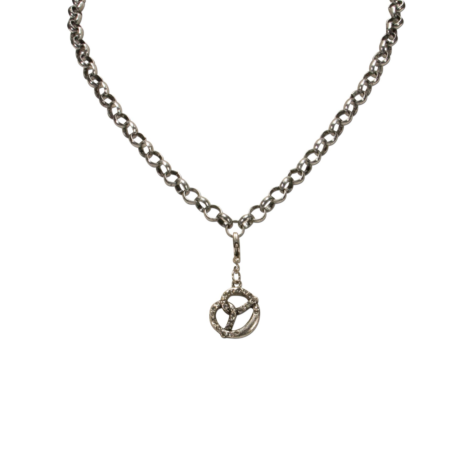 Alpenflüstern DAHEIM Strass-Brezel AAH085 Anhänger antik-silber Strass